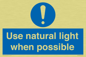 Use natural light when possible